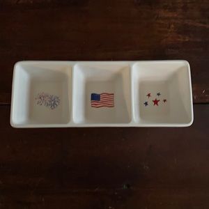 Rae Dunn 3 bin serving dish